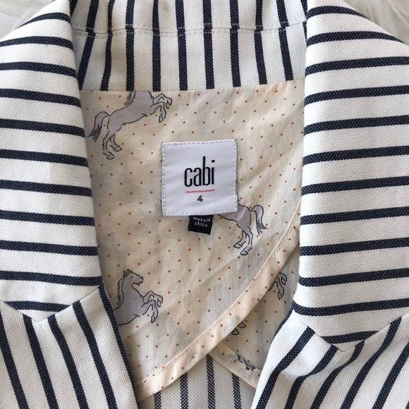 CAbi #5295 Bell Jacket Spring 18’ striped blazer 4 - Picture 7 of 8